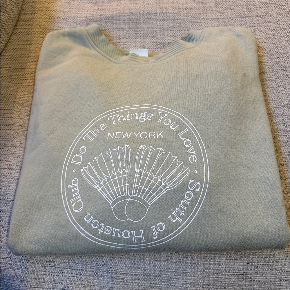 H&M Sage Green Graphic Sweatshirt